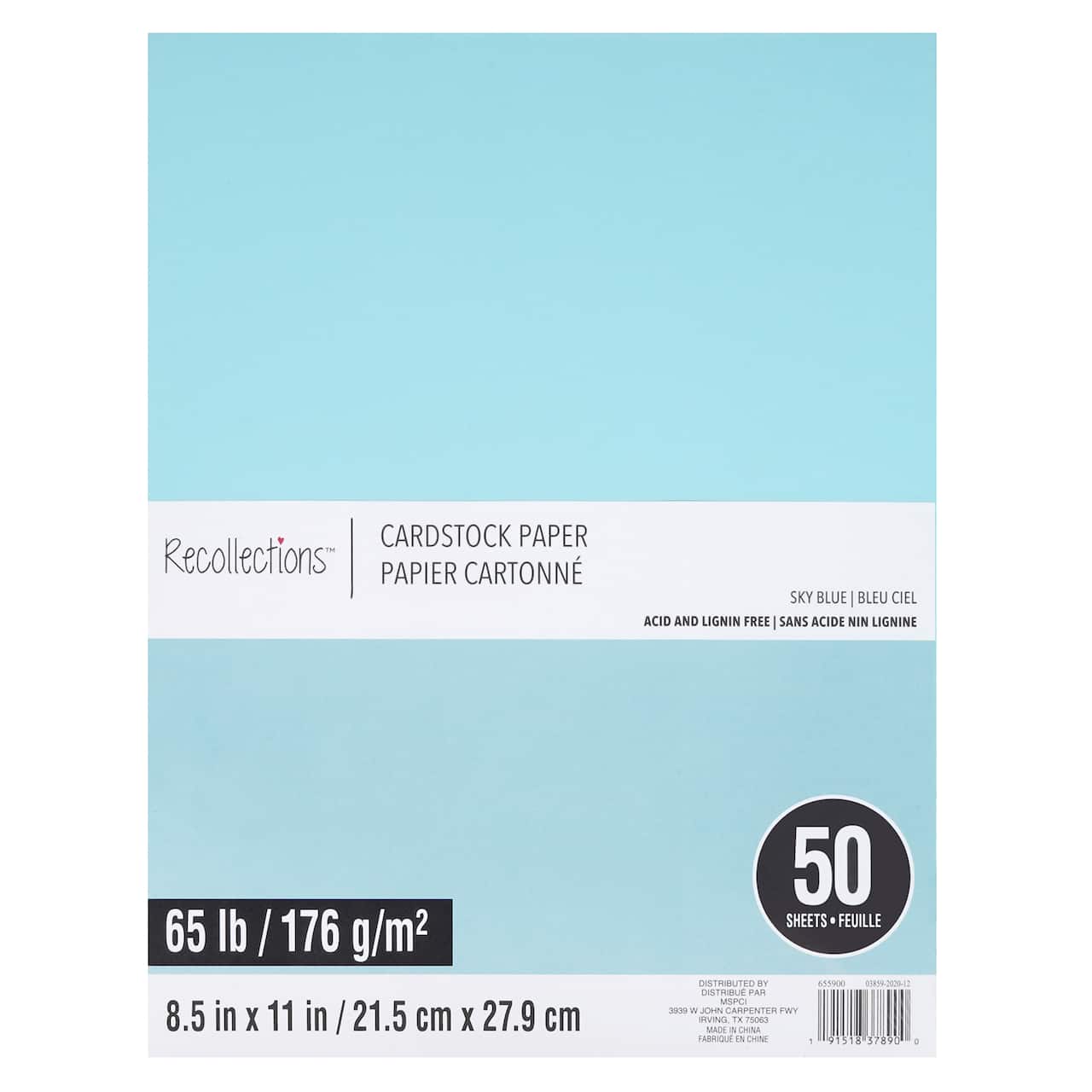8.5" x 11" Cardstock Paper by Recollections™, 50 Sheets
